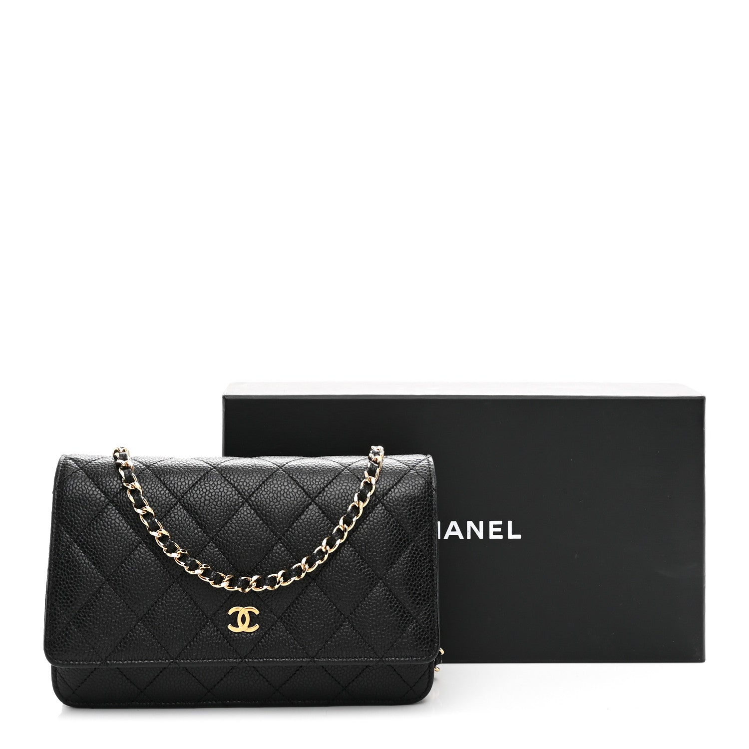 Chanel Caviar Quilted Wallet on Chain WOC Black 12 of 12