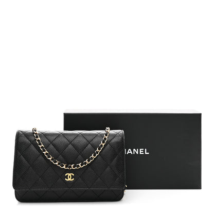 Chanel Caviar Quilted Wallet on Chain WOC Black 12 of 12