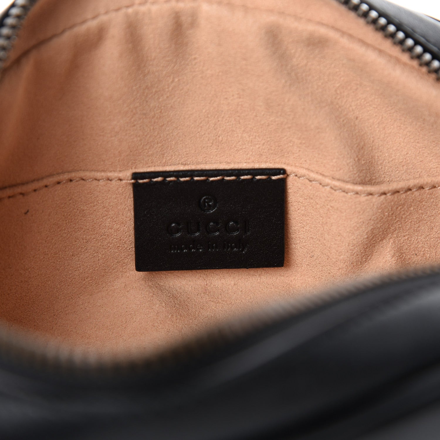 Gucci Calfskin Matelasse GG Marmont Belt Bag 95 38 Black 8 of 11