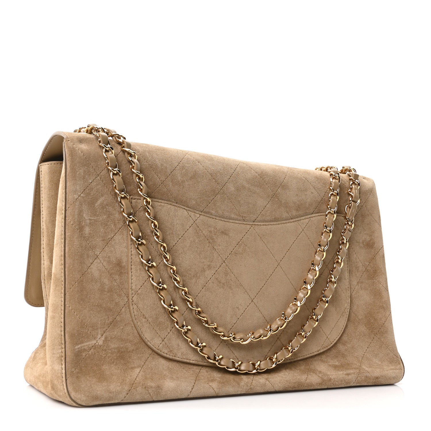 Chanel Suede Calfskin Souplissimo Maxi Flap Dark Beige 3 of 10