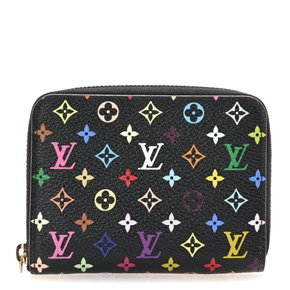Louis Vuitton Monogram Multicolor Zippy Coin Purse Black Violet 1 of 6