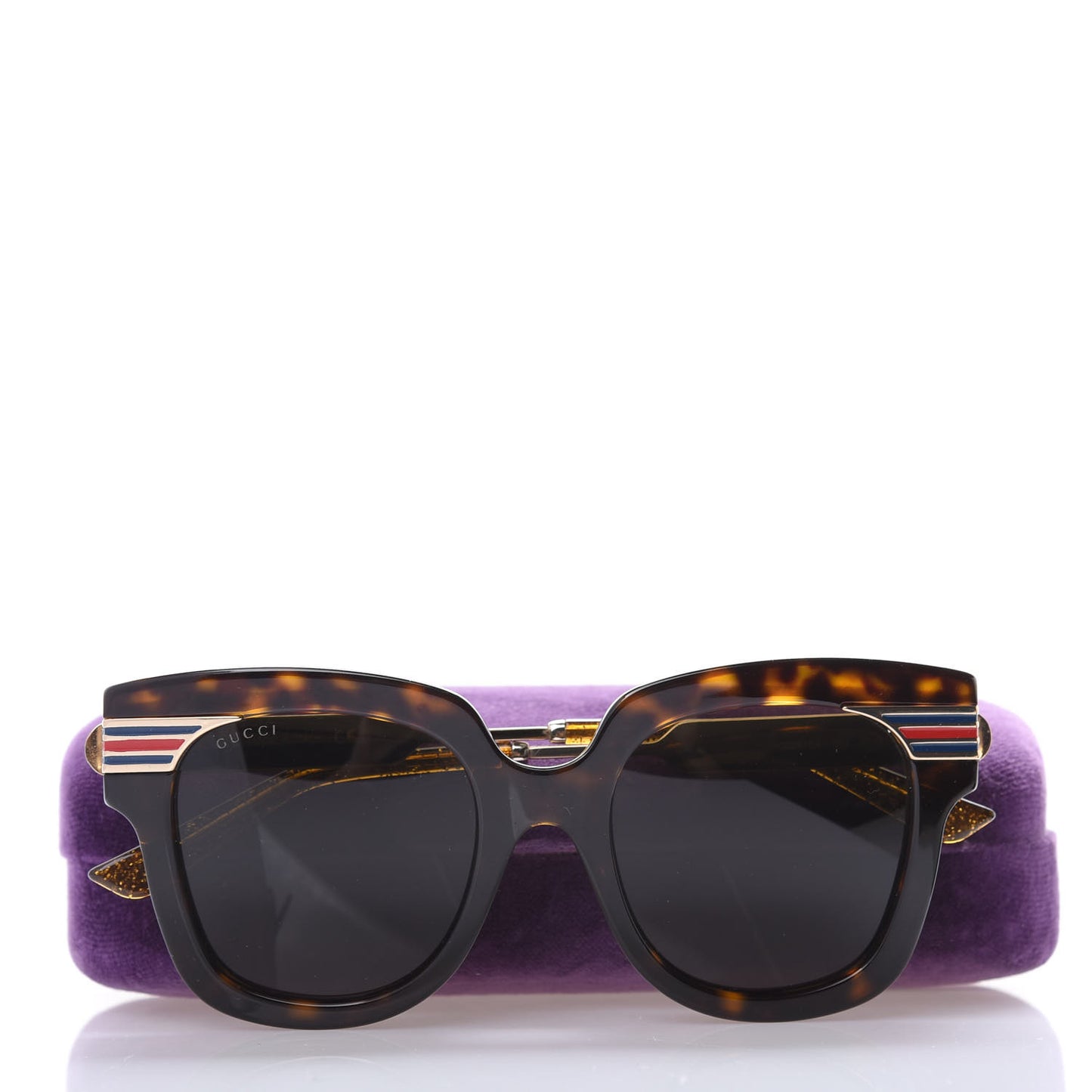 Acetate Square Frame Web GG0281SA Sunglasses Havana