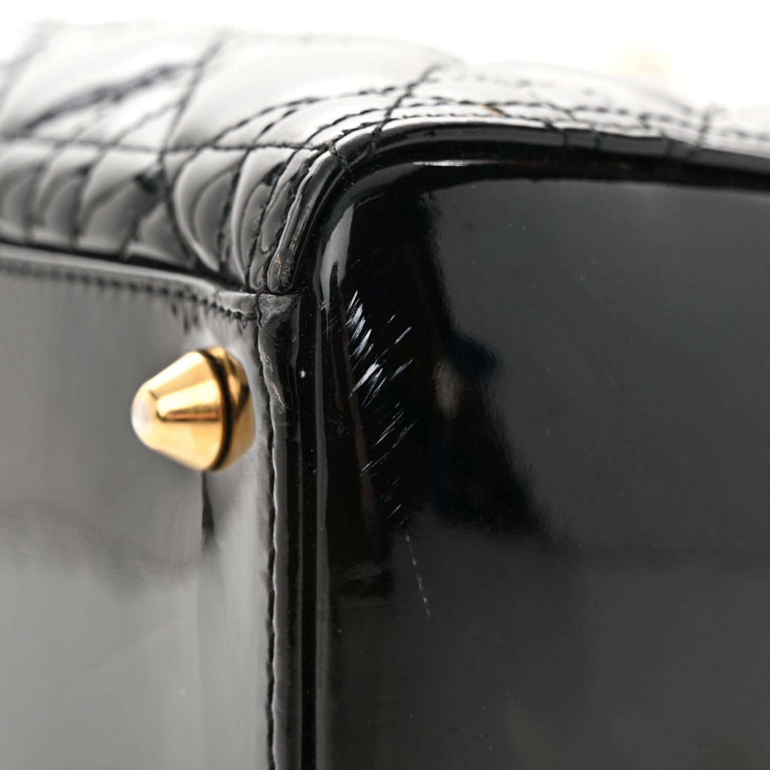 Christian Dior Patent Cannage Large Lady Dior Black 12 of 15