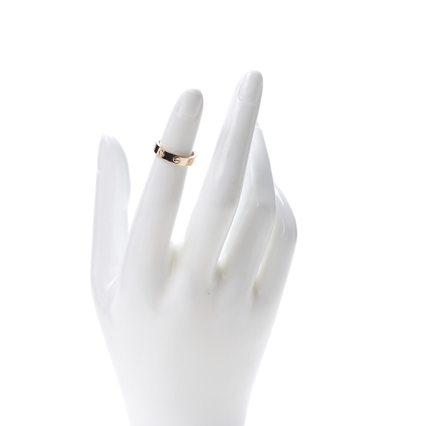 18K Pink Gold 3.5mm LOVE Wedding Band Ring 45 3.25