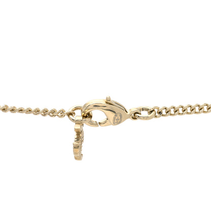 Chanel Baguette Crystal Logo CC Chain Necklace Gold 4 of 6