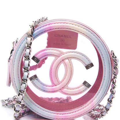 Chanel PVC Lambskin Filigree Round Clutch With Chain Pink 9 of 10