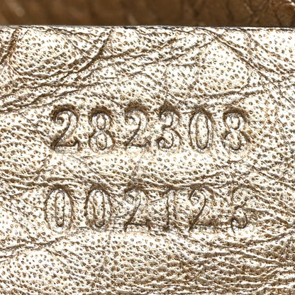 Gucci Metallic Pebbled Calfskin Large Soho Shoulder Bag Golden Beige 7 of 13