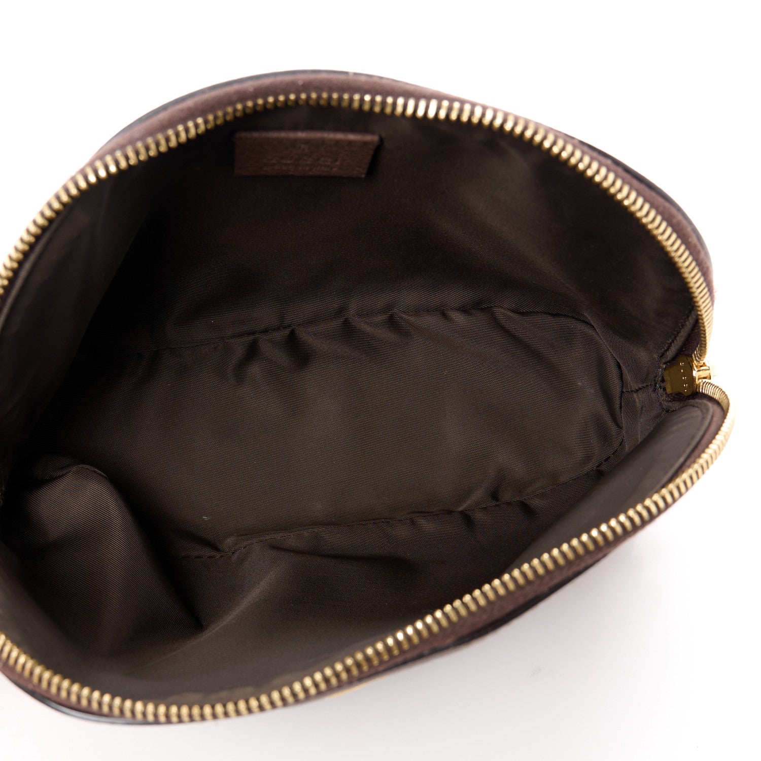 Gucci GG Supreme Monogram Textured Calfskin Web Large Ophidia Cosmetic Case Beige Ebony New Acero 5 of 11