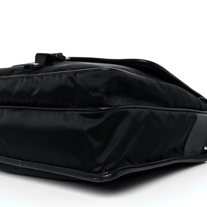 Prada Tessuto Nylon Saffiano Logo Messenger Bag Black 8 of 8