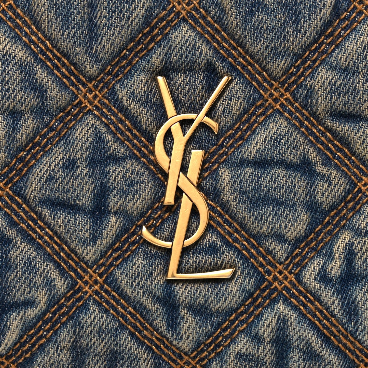 Suede Denim Quilted Mini Becky Double Zip Bag Blue Cinnamon