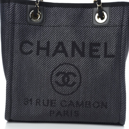 Chanel Canvas Mini Deauville Tote Black 7 of 10