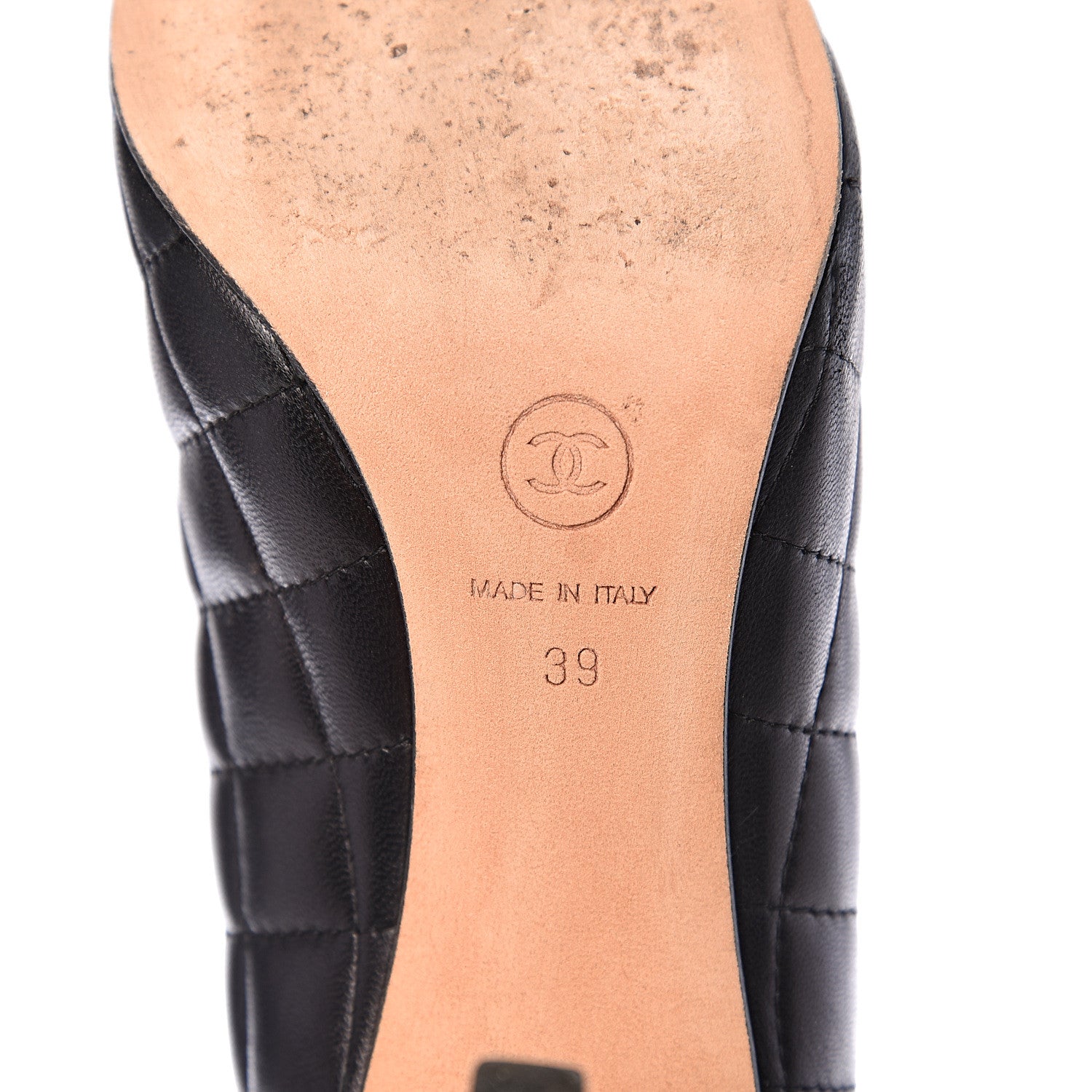 Chanel Lambskin Quilted CC Cap Toe Boots 39 Black 7 of 12