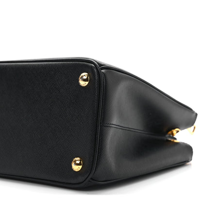 Prada Saffiano Small Galleria Double Zip Tote Black 9 of 10
