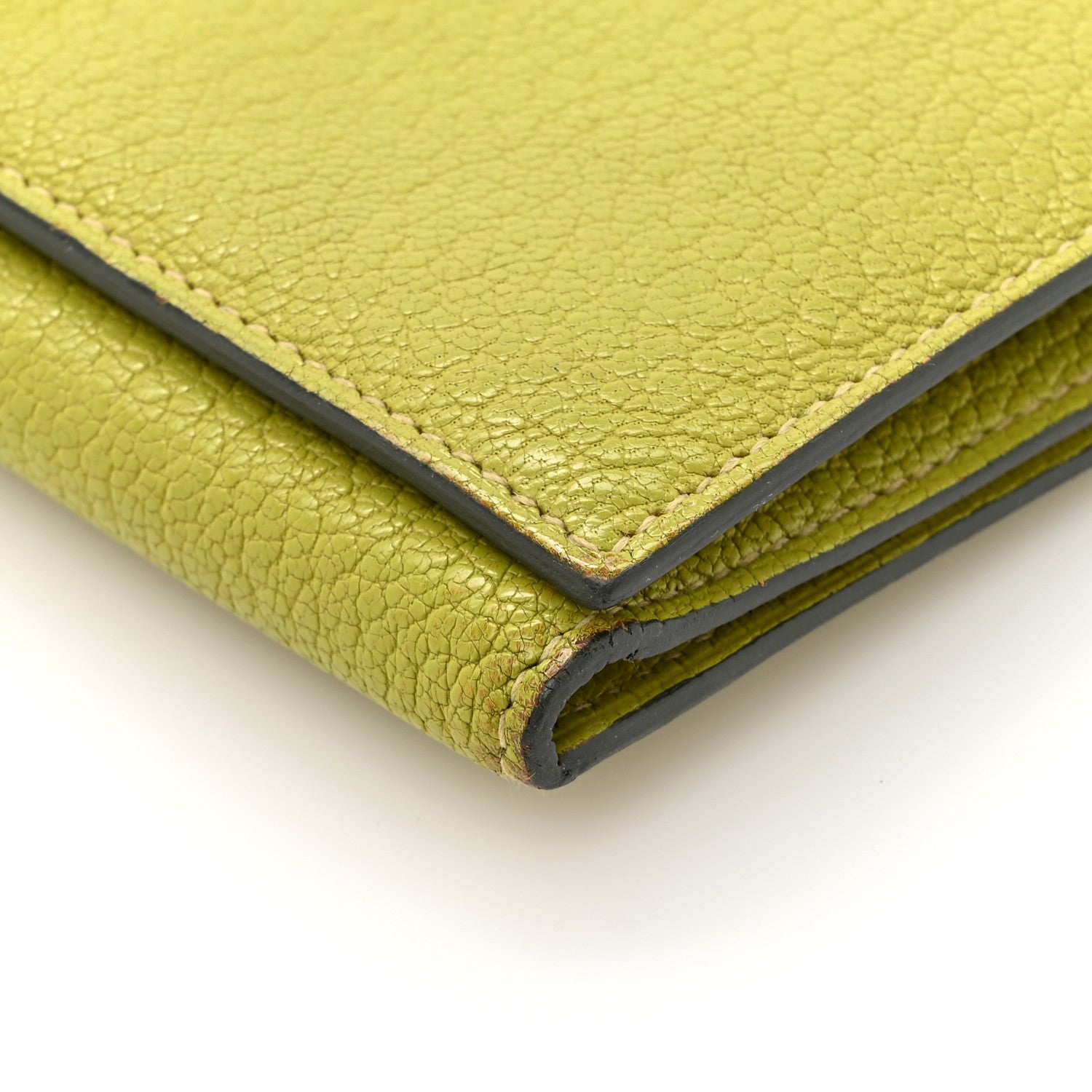 Hermes Chevre Mysore Tri-Fold Bearn Wallet Vert Anis 11 of 13