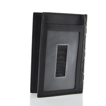 Gucci Guccissima Margaux Calfskin Avel Train Pass Card Case Black 3 of 6