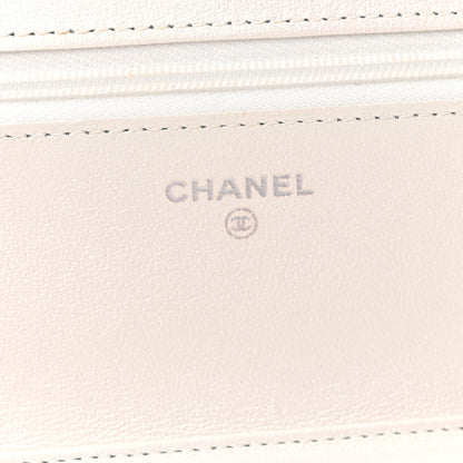 Chanel Lambskin Quilted Coco Bow Wallet On Chain WOC White 6 of 10