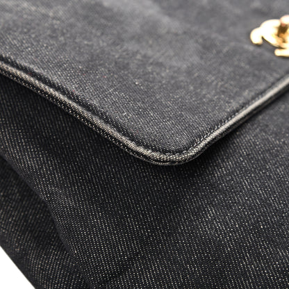 Chanel Denim Jumbo Kelly Flap Black 17 of 20