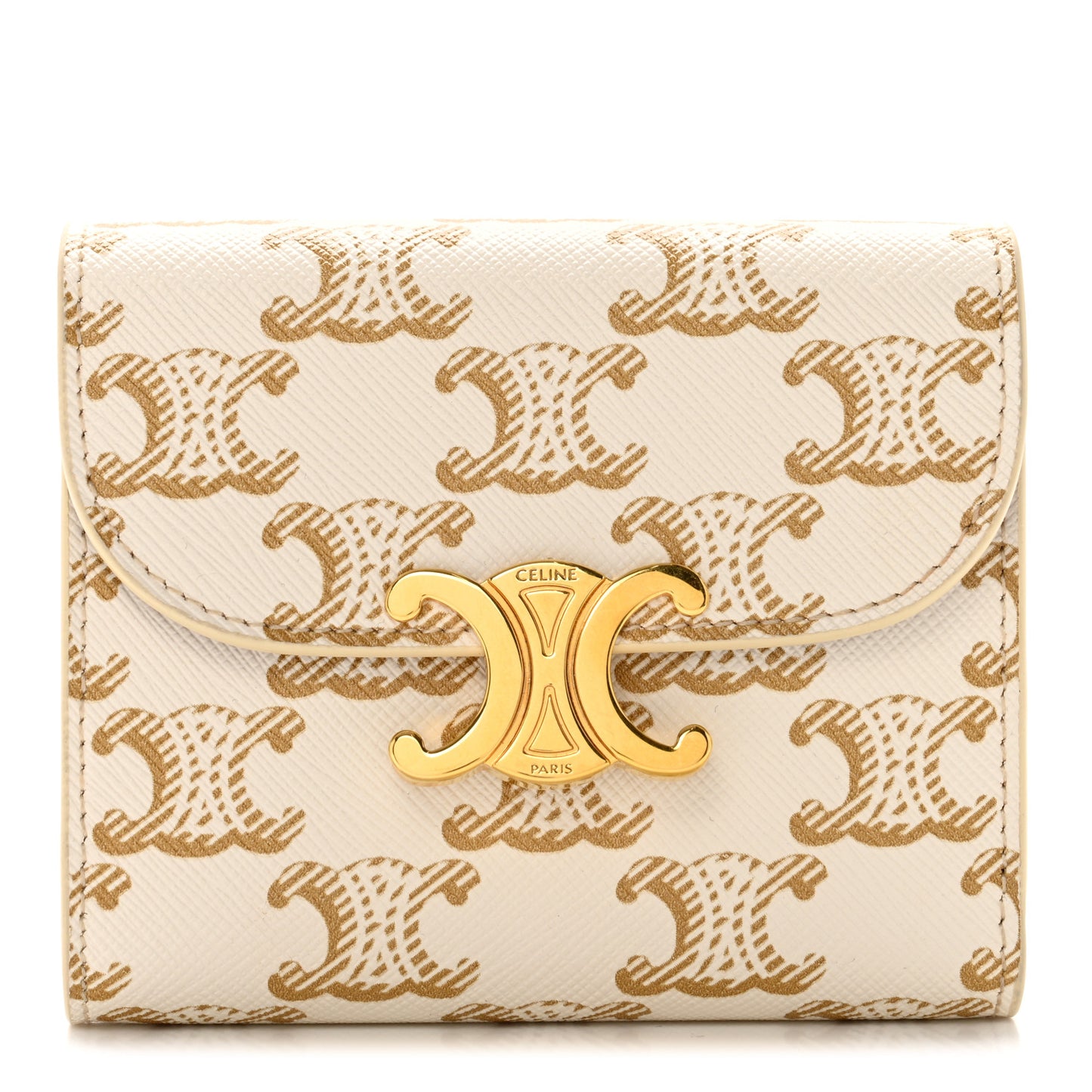Triomphe Canvas Small Triomphe Wallet White