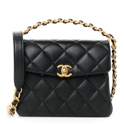 Chanel Caviar Quilted 31 Rue Cambon Mini Top Handle Flap Black 1 of 13