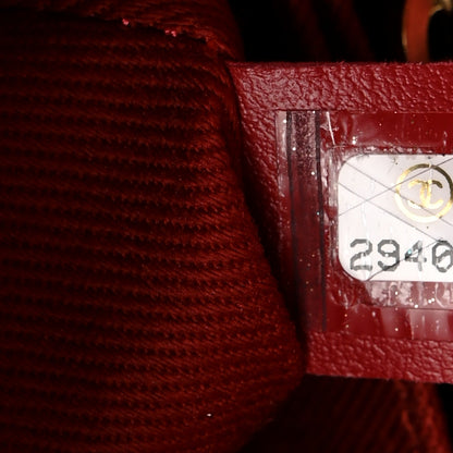 Chanel Caviar Chevron Quilted Mini Coco Handle Flap Red 7 of 10