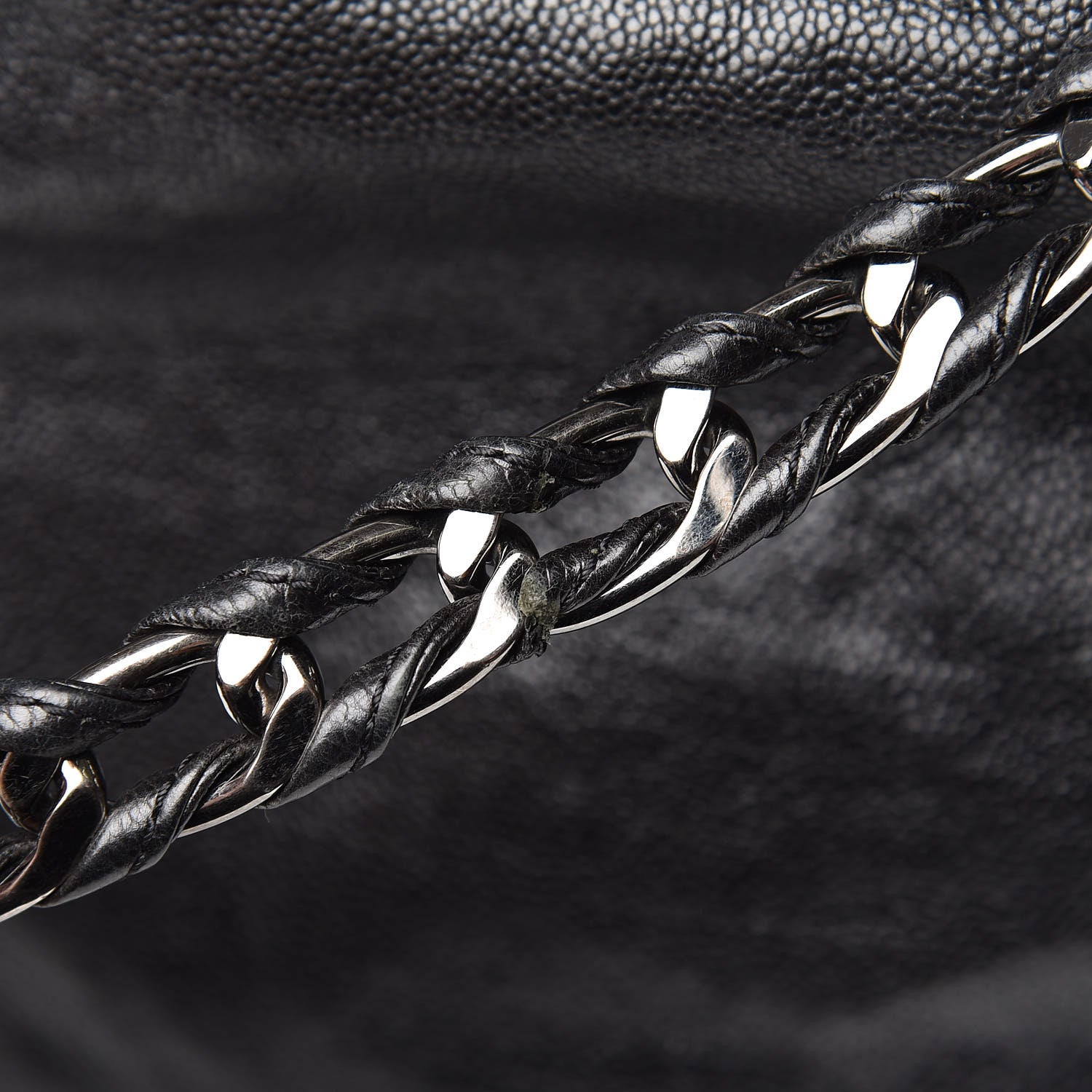 Chanel Glazed Calfskin Large Modern Chain Tote Black 10 of 27
