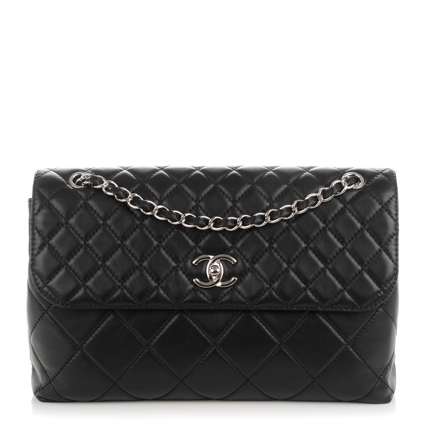 Calfskin Quilted In The Business Flap Bag Black