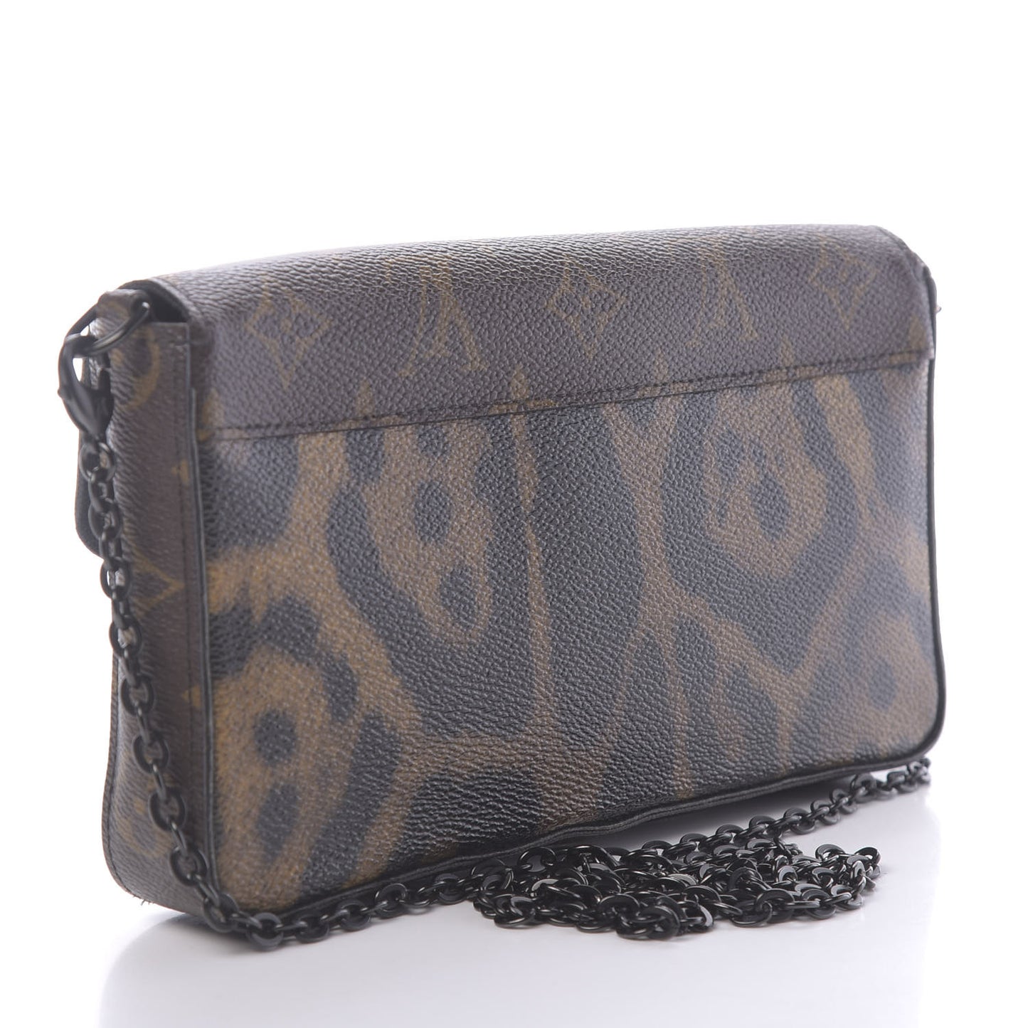 Monogram Animal Print Pochette Felicie Chain Wallet