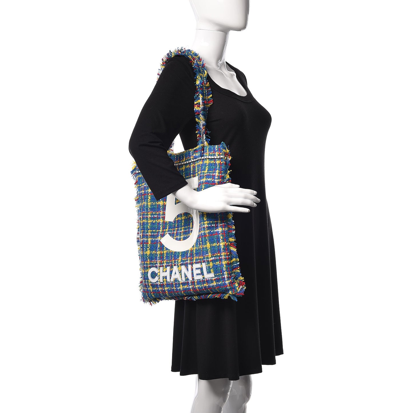 Tweed N°5 Tote White Multicolor