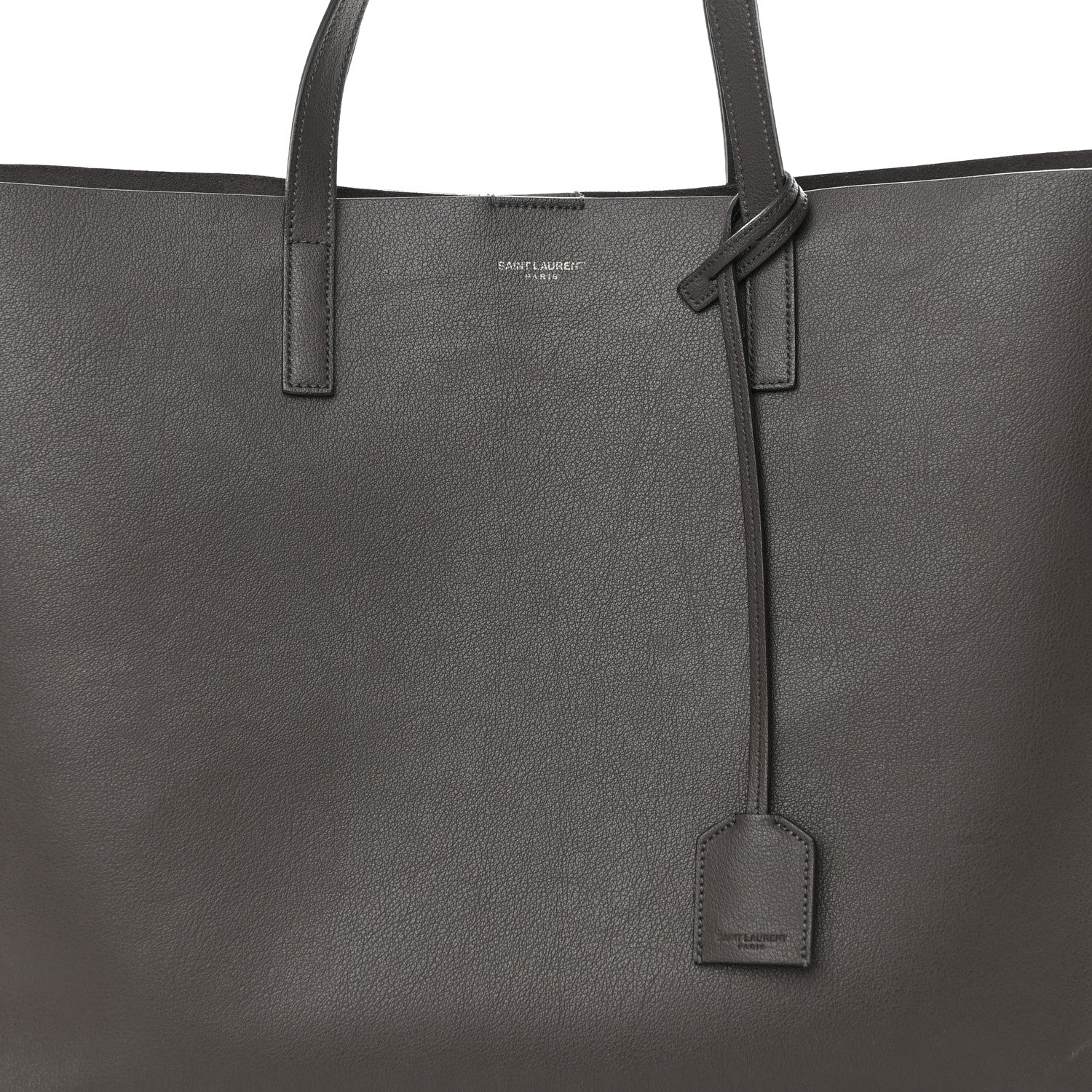 Saint Laurent Calfskin Large Shopping Tote Asphalt 10 of 17