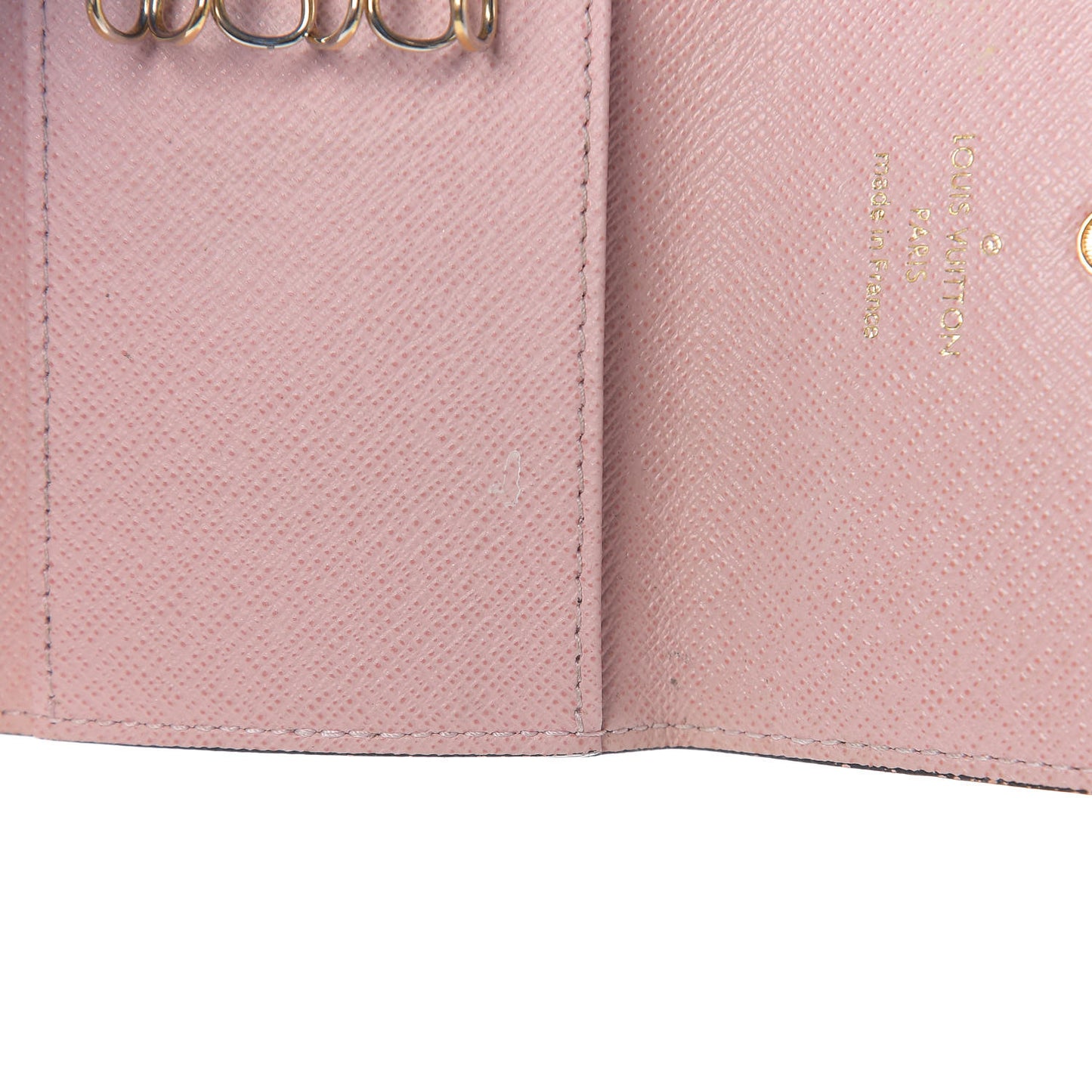 Damier Ebene Multicles 6 Key Holder Rose Ballerine