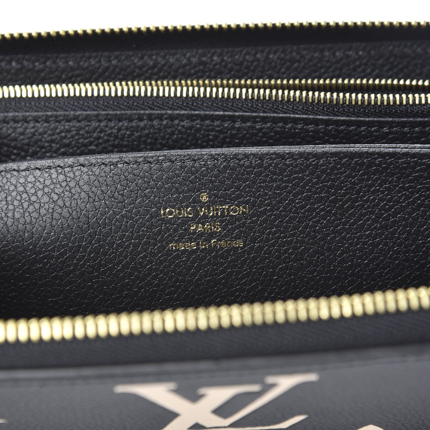 Louis Vuitton Empreinte Monogram Giant Zippy Wallet Black Beige 6 of 8
