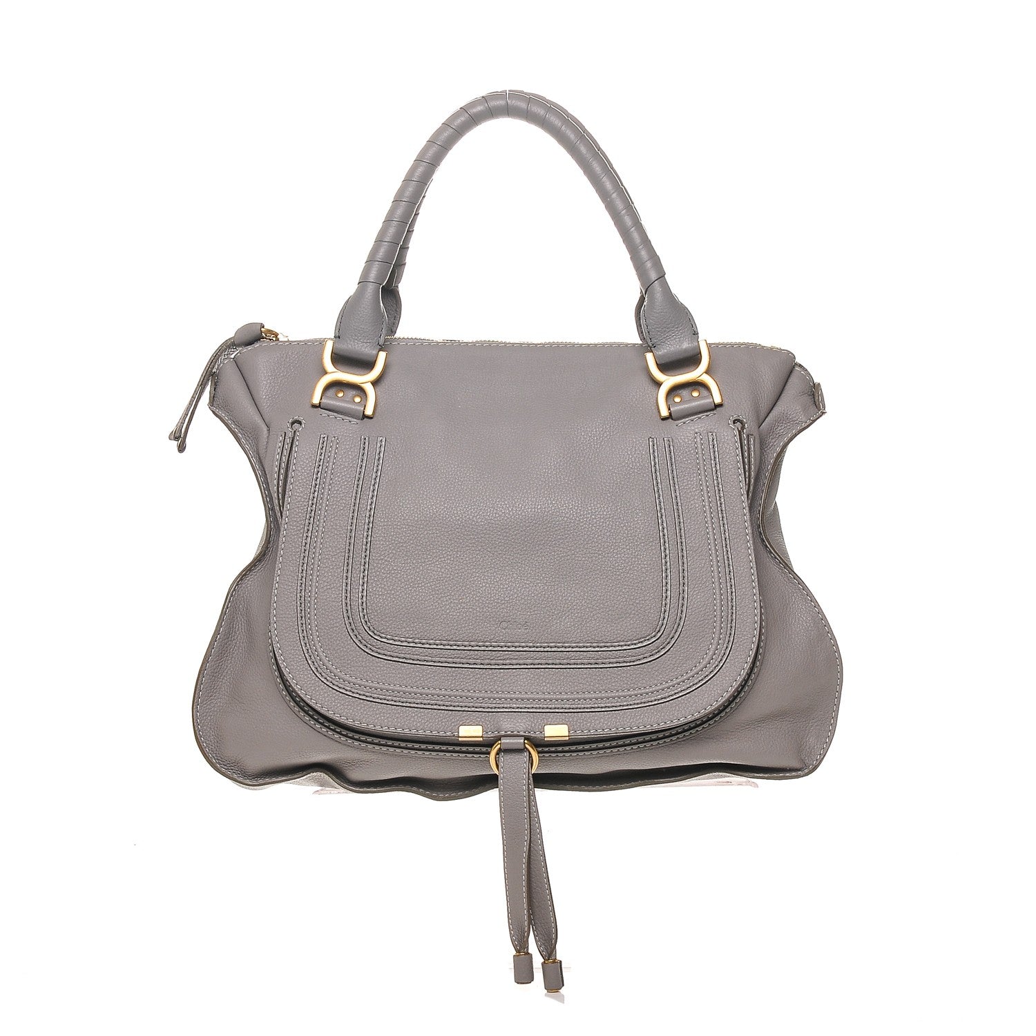 Chloe Calfskin Large Marcie Satchel Cashmere Grey 1 of 6