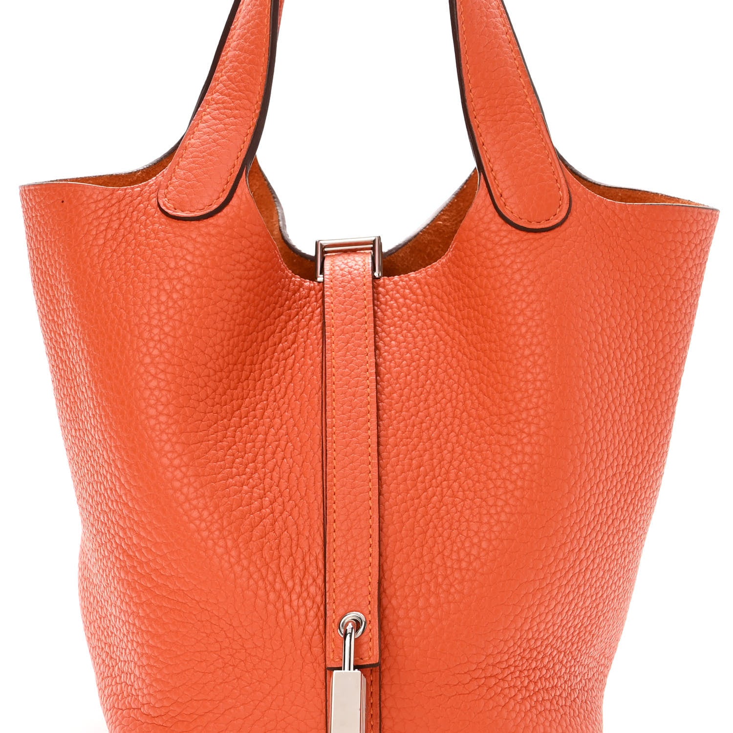 Hermes Taurillon Clemence Picotin Lock 18 PM Orange 7 of 9