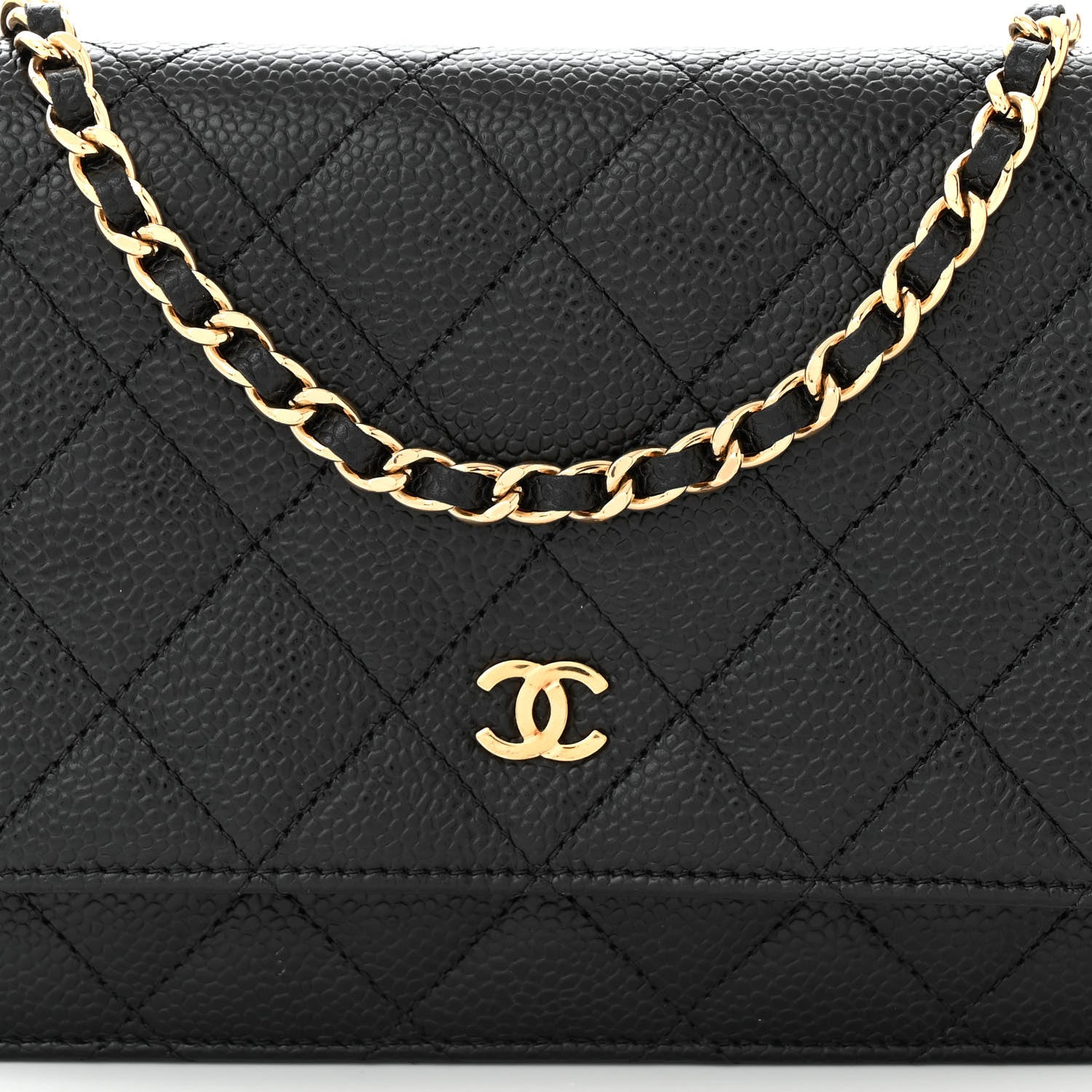 Chanel Caviar Quilted Wallet on Chain WOC Black 9 of 11