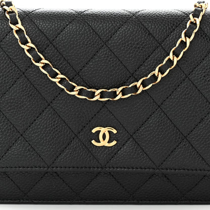 Chanel Caviar Quilted Wallet on Chain WOC Black 9 of 11