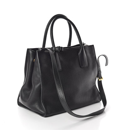 Prada Vitello Daino Tote Black 2 of 8