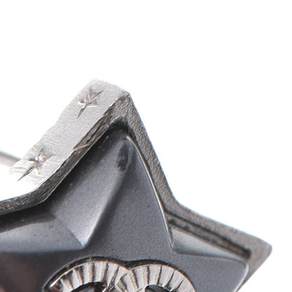Chanel Resin Metal CC Star Earrings Silver 6 of 7