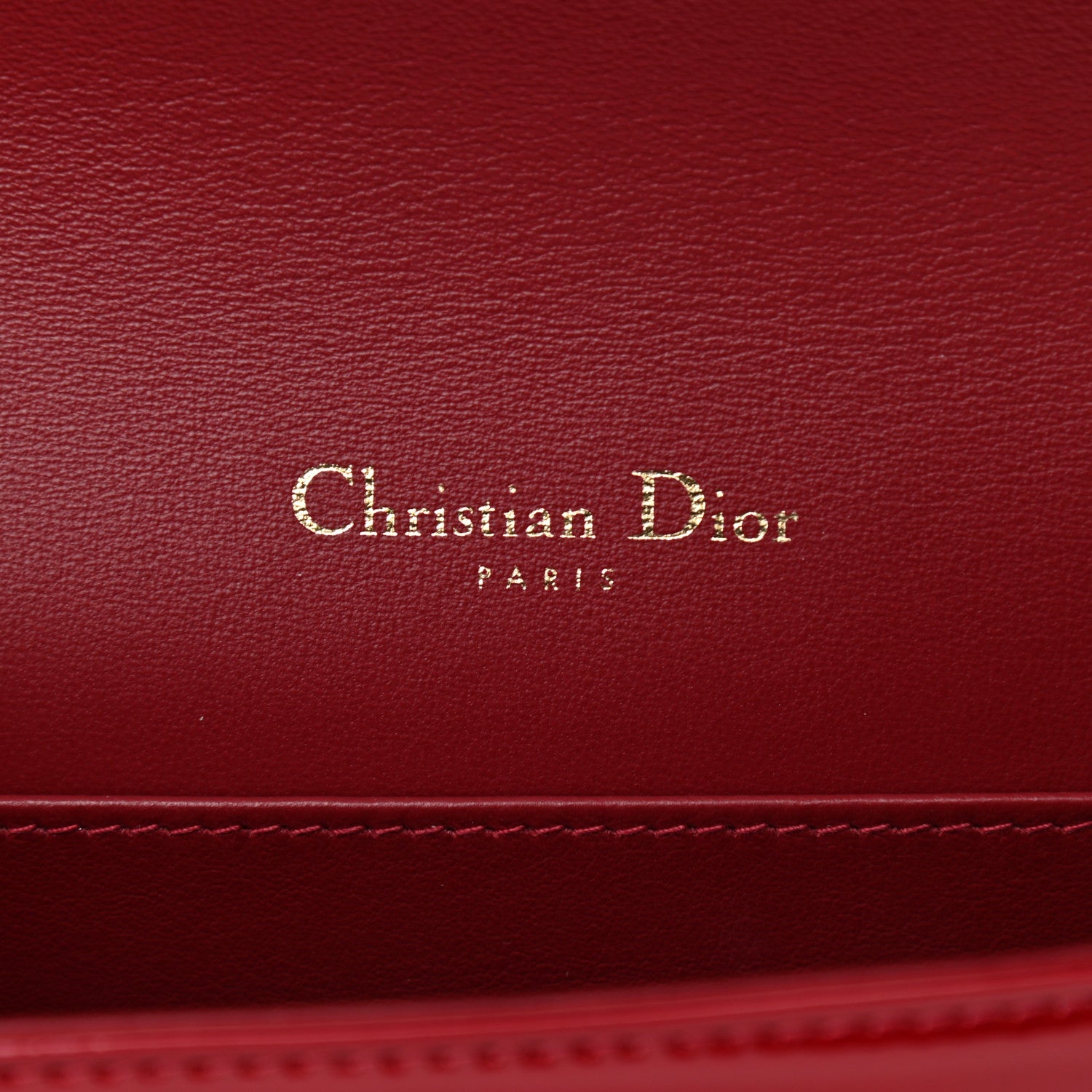 Christian Dior Patent Cannage Lady Dior Clutch Rouge Ceris 7 of 12