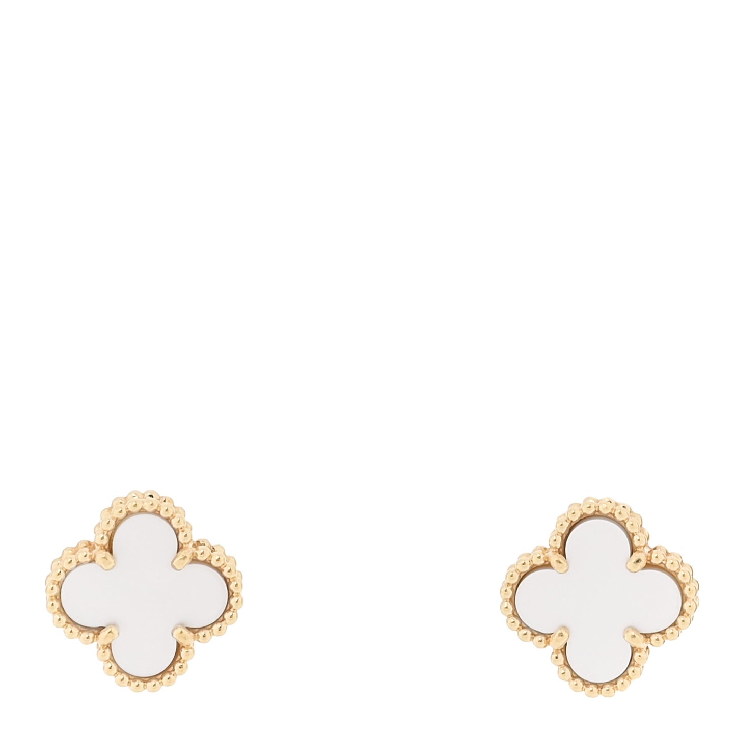 18K Yellow Gold Mother of Pearl Sweet Alhambra Earrings