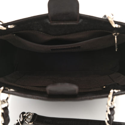 Chanel Caviar Quilted Petit Shopping Tote PST Dark Brown 5 of 11