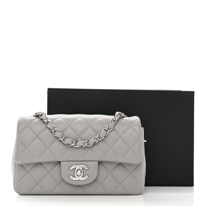 Chanel Lambskin Quilted Mini Rectangular Flap Grey 11 of 11