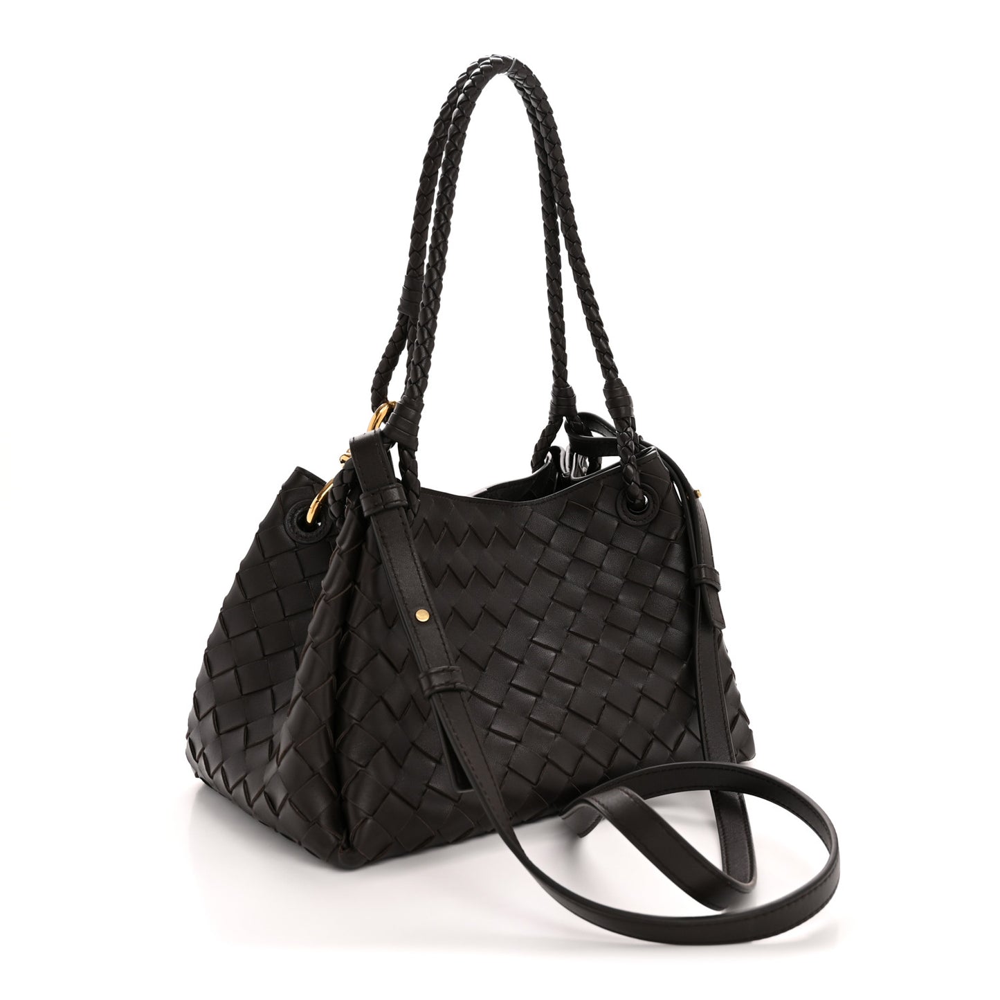 Nappa Intrecciato Medium Parachute Shoulder Bag Fondant