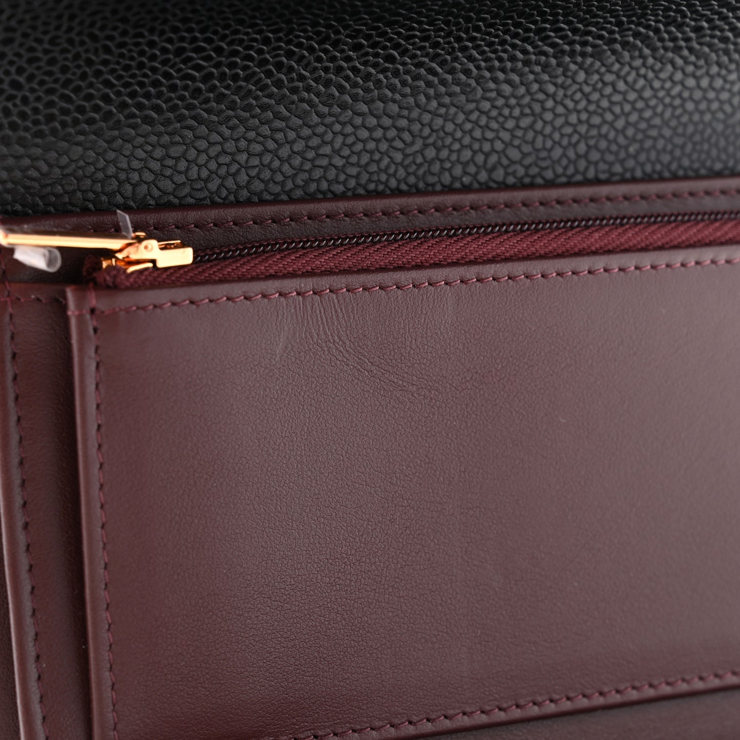 Caviar Quilted Medium Flap Wallet Black