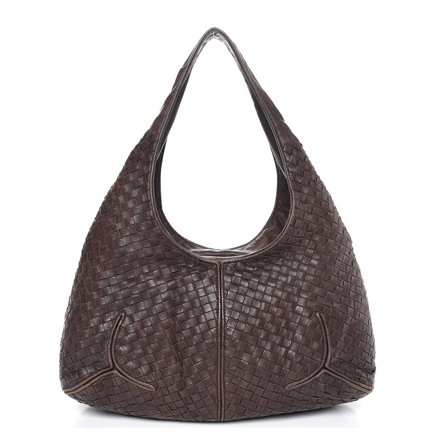 Nappa Intrecciato Ball Hobo Ebano