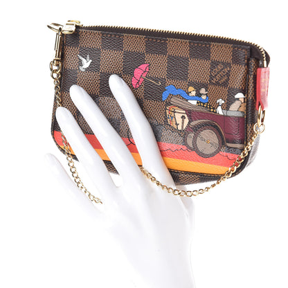 Louis Vuitton Damier Ebene 2015 Christmas Animation Mini Pochette Accessories 2 of 8