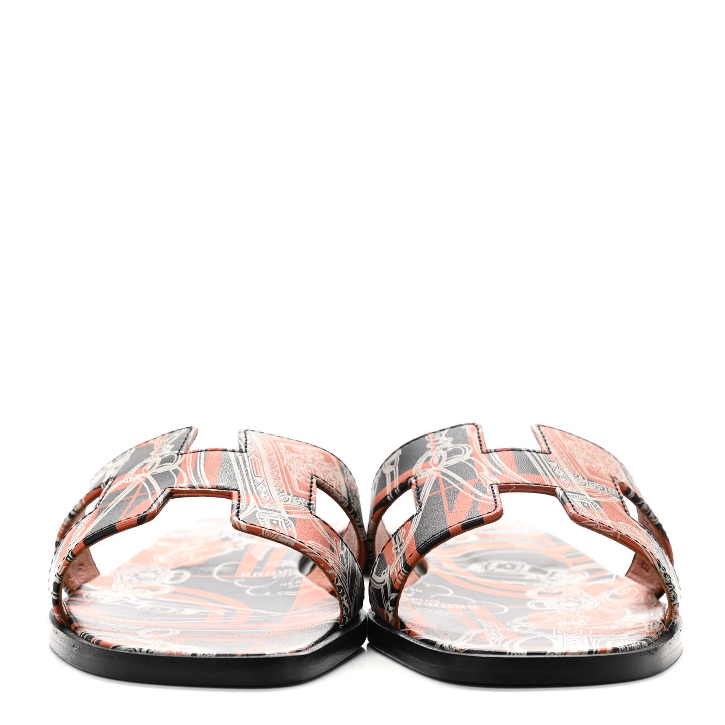Calfskin Printed Brides de Gala en Desordre Oran Sandals 35.5 Multicolor Rose Aube