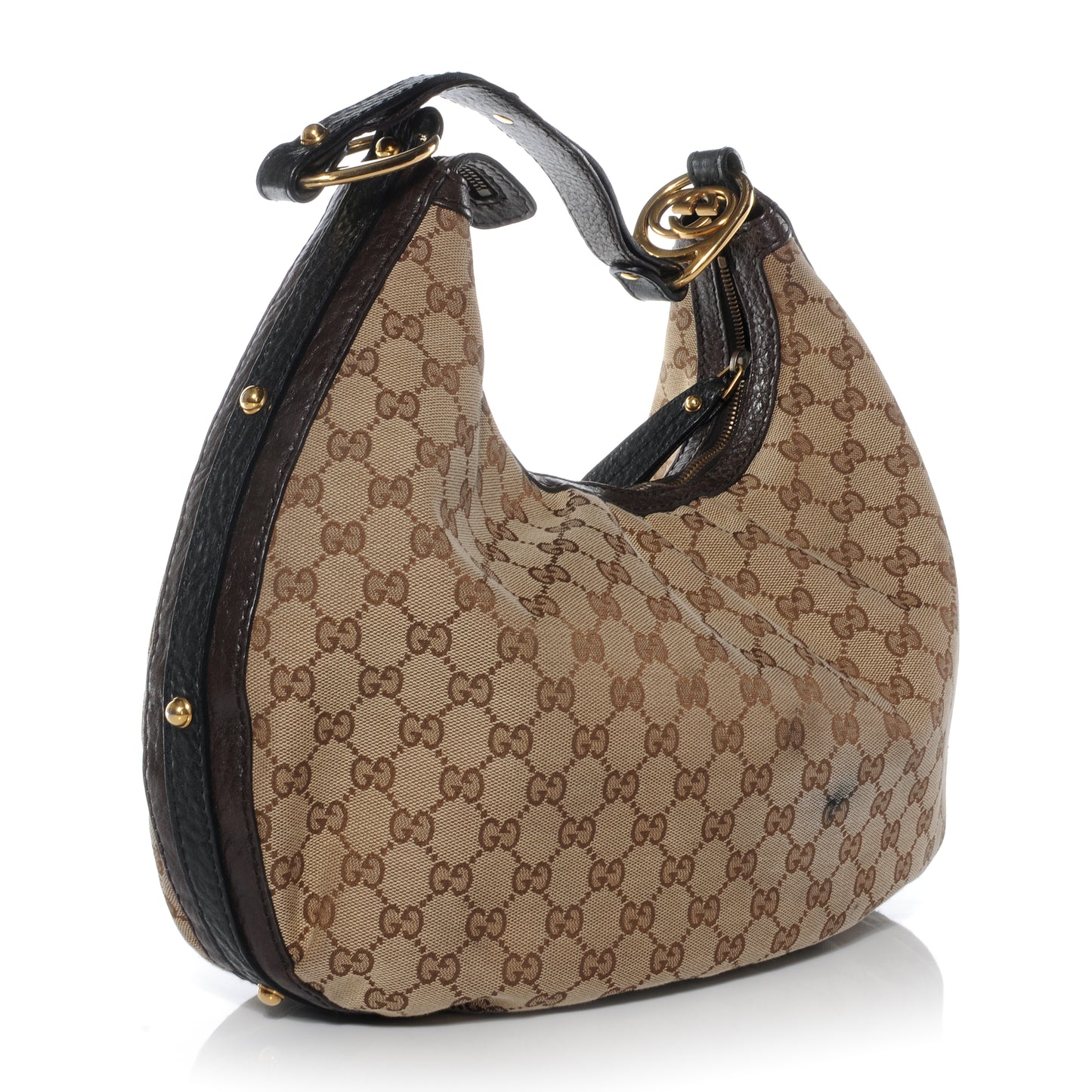 Monogram Interlocking Medium Hobo Ebony