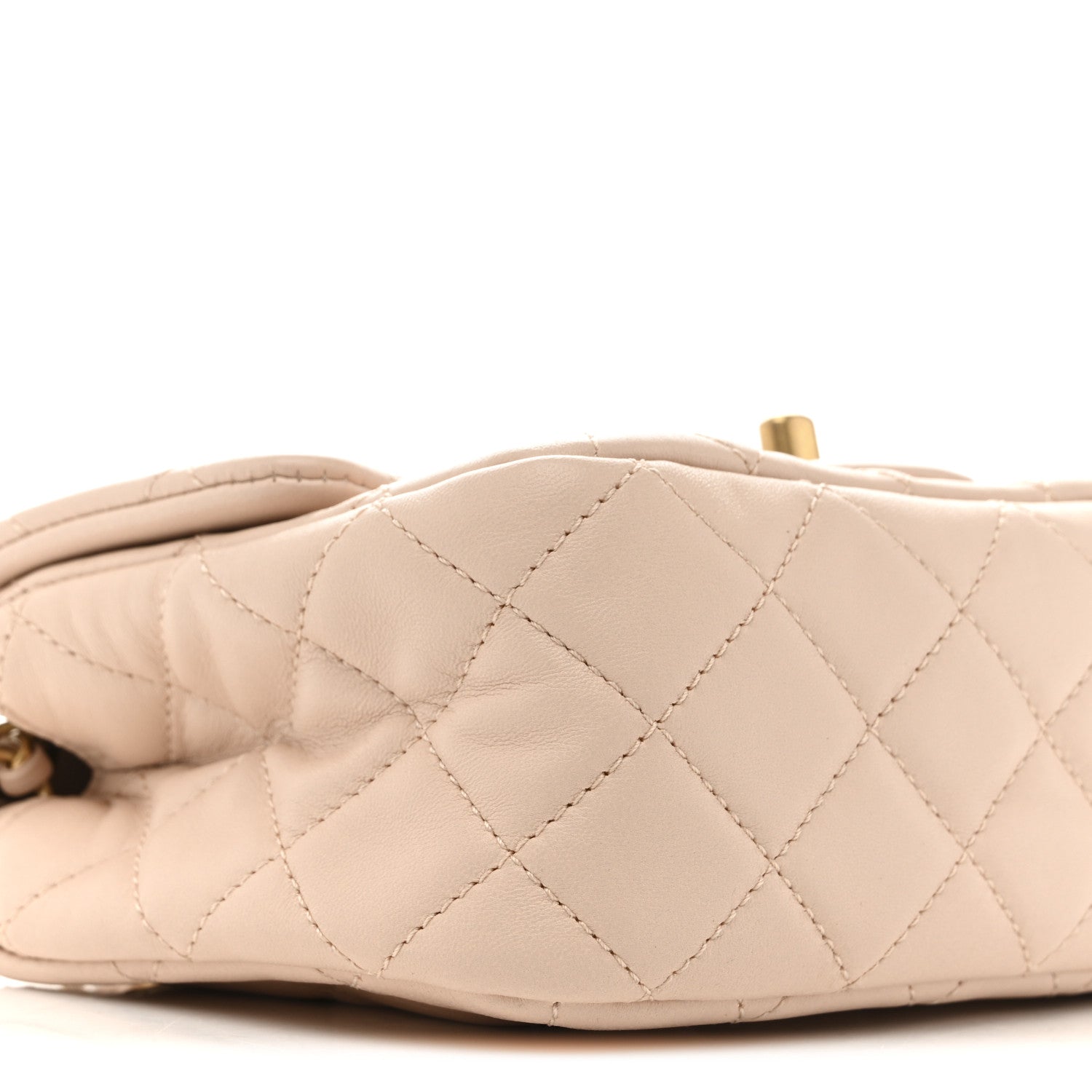 Chanel Lambskin Quilted Mini Pearl Crush Flap Light Beige 1853635