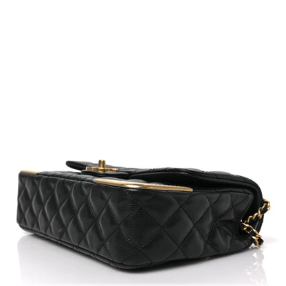 Chanel Calfskin Quilted Rock The Corner Flap Black 8 of 8