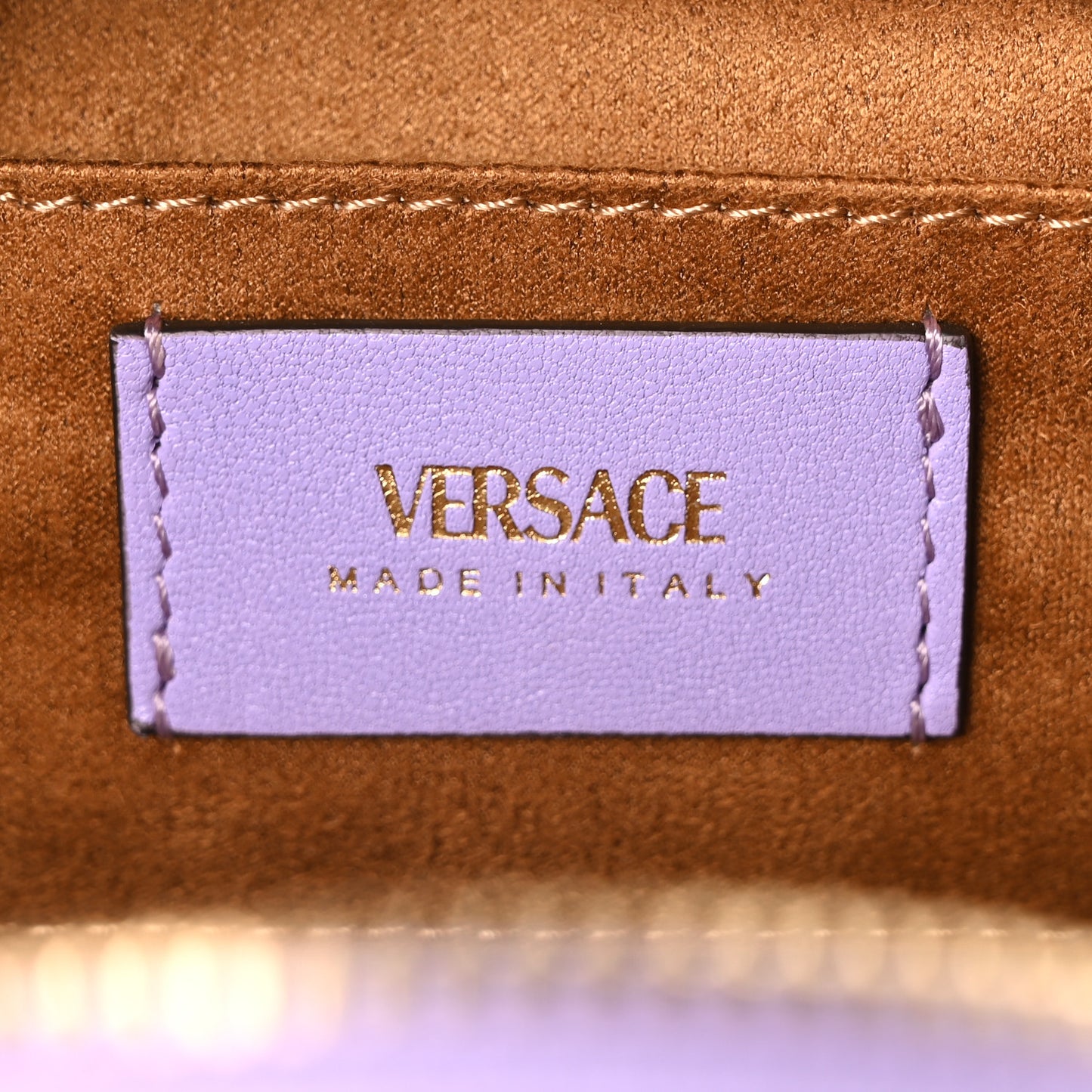 Lambskin Tag Bowling Bag Lilac